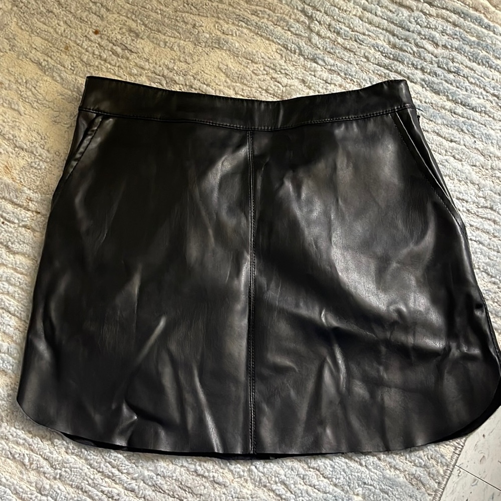 Black Leather Mini Skirt